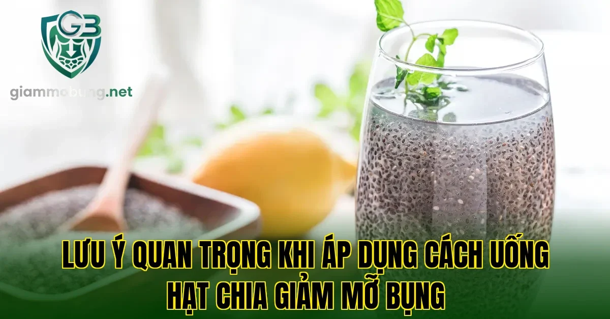 Lưu ý quan trọng khi áp dụng cách uống hạt chia giảm mỡ bụng