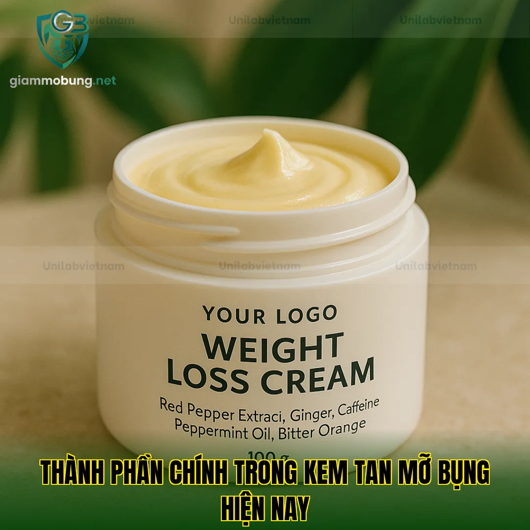 Thành phần chính trong kem tan mỡ bụng hiện nay