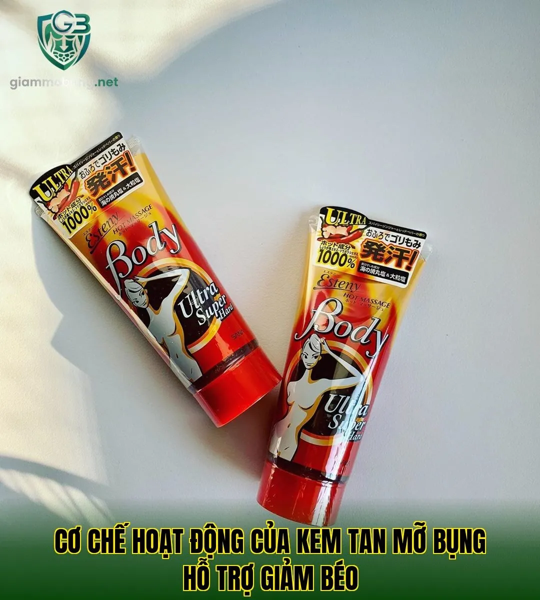 Cơ chế hoạt động của kem tan mỡ bụng hỗ trợ giảm béo