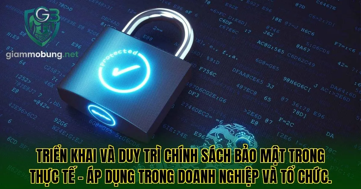 Triển khai và duy trì chính sách bảo mật trong thực tế – áp dụng trong doanh nghiệp và tổ chức.