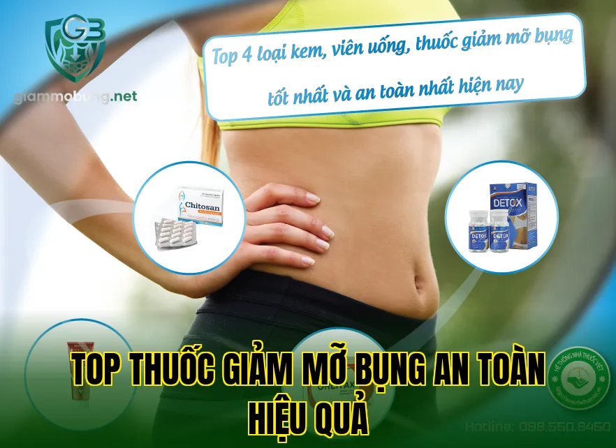 TOP THUỐC GIẢM MỠ BỤNG AN TOÀN HIỆU QUẢ